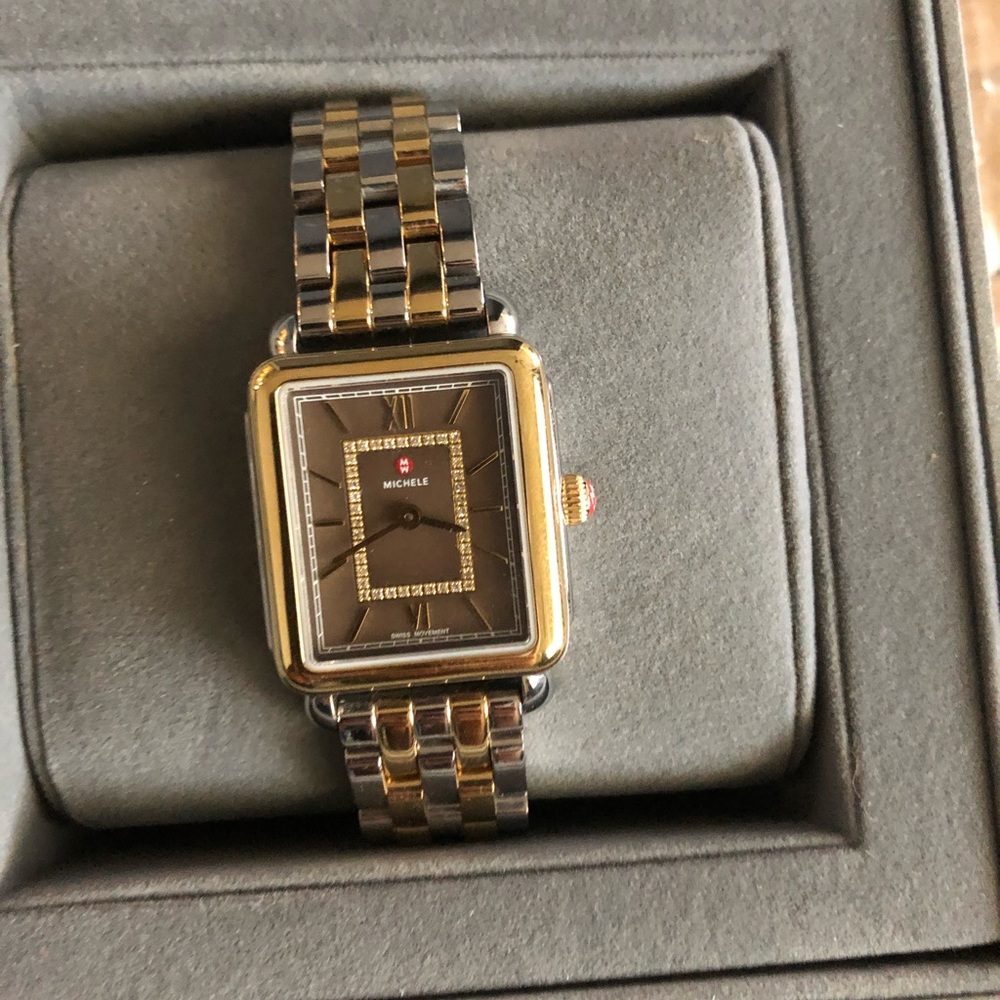 Michele Deco II Two Toned Watch